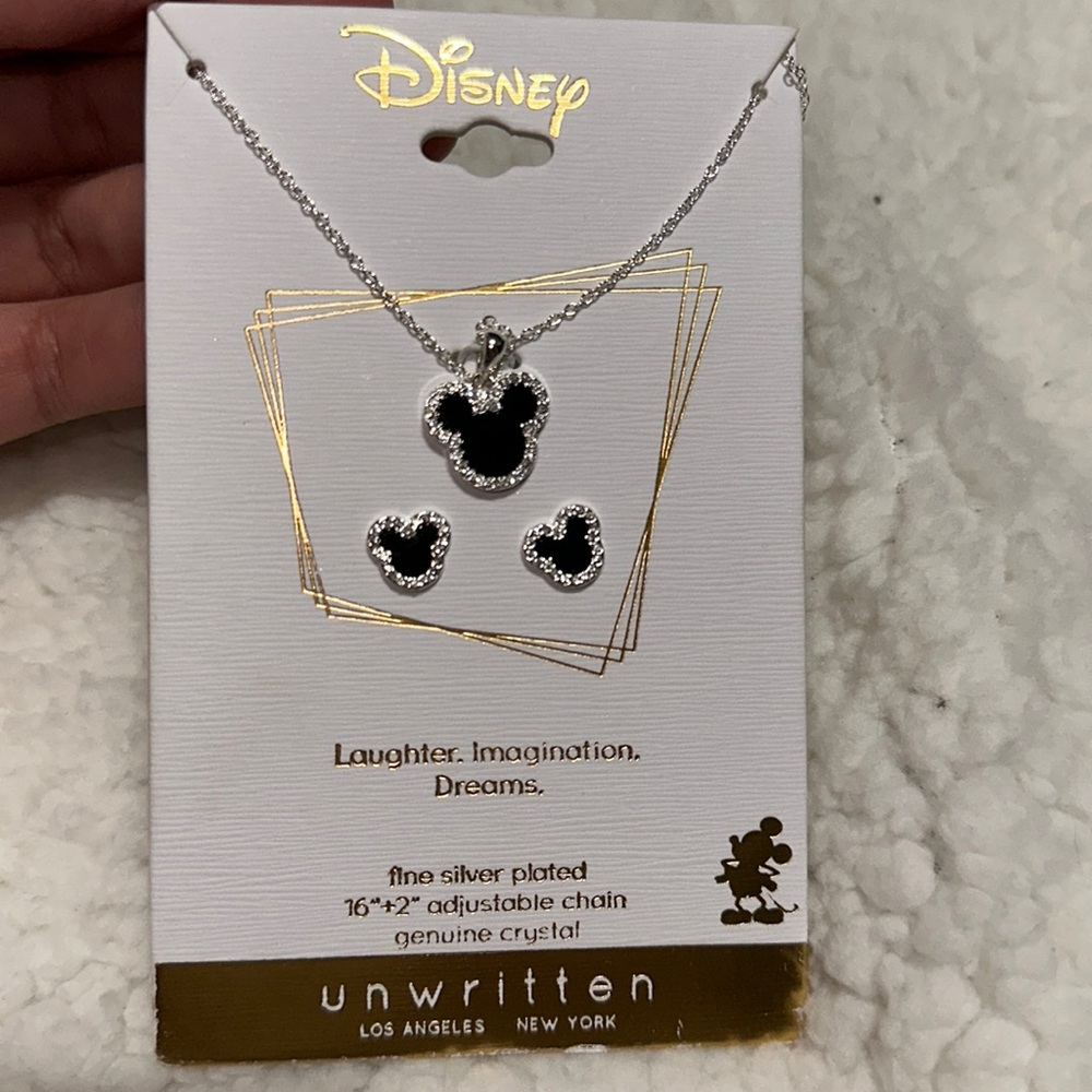 Disney Mickey necklace and earring set